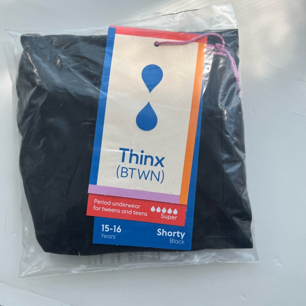 Think (BTWN) Period Shorty Black 15-16 Y